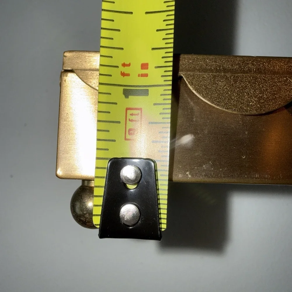 Vintage Mini Brass Jewelry Box with Rhinestones And Mirror 4.0 X 2.5 X 1.25